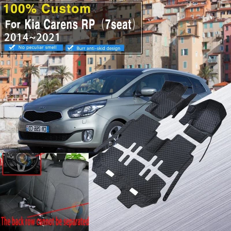 Tappetini auto RHD per Kia Carens Rond RP 2014 ~ 2021 7 posti Tappeto impermeabile Tappetini per auto Set completo Cubre Pisos Para Autos Car Accesso