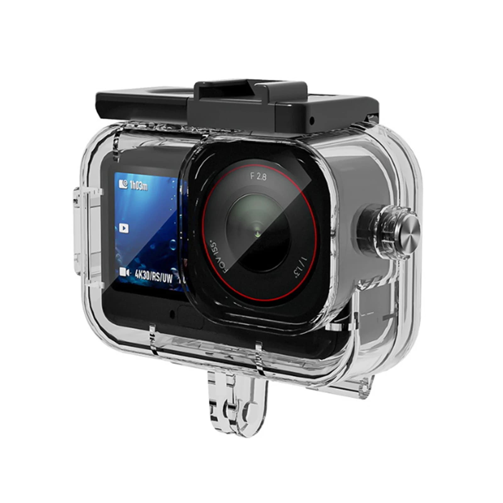 Custodia Impermeabile Antiurto per Fotocamera DJI Osmo Action 6, Protezione Subacquea fino a 60M/196FT, Cover Protettiva per Wakeboard