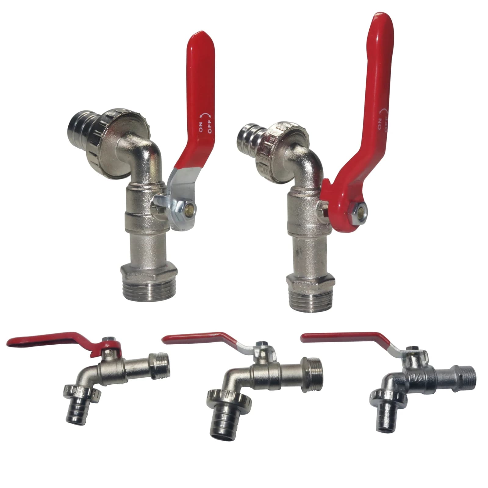 Garden Tools Brass water tap 3/4 '' 1/2" External and Interior Used Easy ignition/off Handle Leverage taps Water supply valves Ball valve