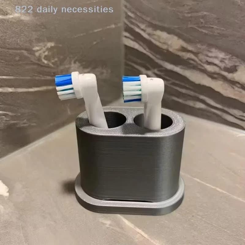 Pratico contenitore mini da 1 pezzo per testine di spazzolino elettrico, organizer da bagno in plastica per piano di lavoro