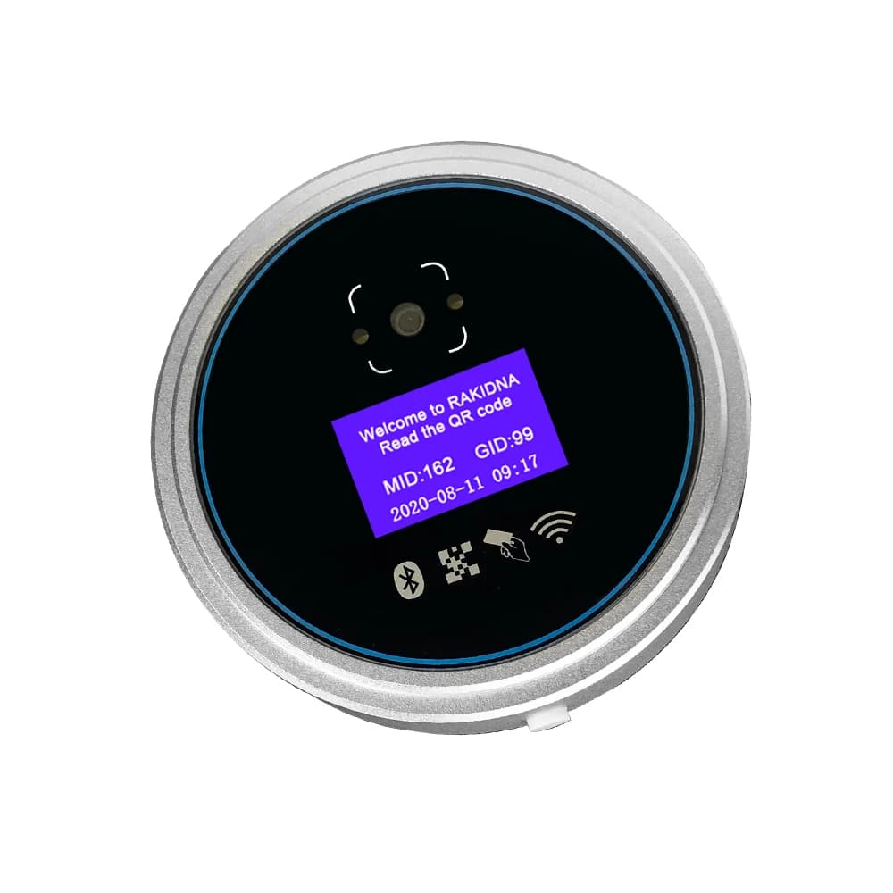 Lettore di Codici QR NFC Rakinda RD008 con Controllo Accessi TCP IP, Fotocamera Integrata, Lettore di Carte IC, WIFI e Display LED