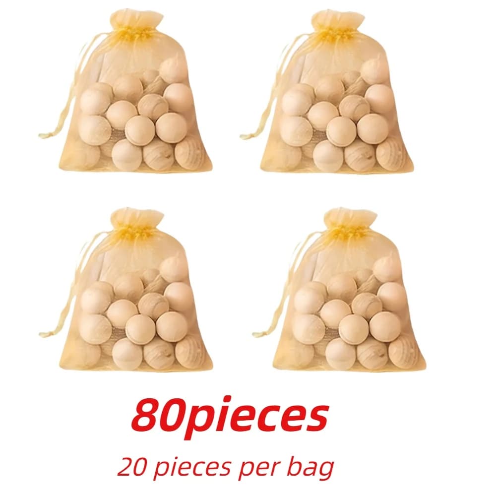 80-Piece Cedar Camphor balls,Wardrobe deodorizing, mildew-proofing and insect-proofing,A Natural Moth Balls,Deodorant Balls
