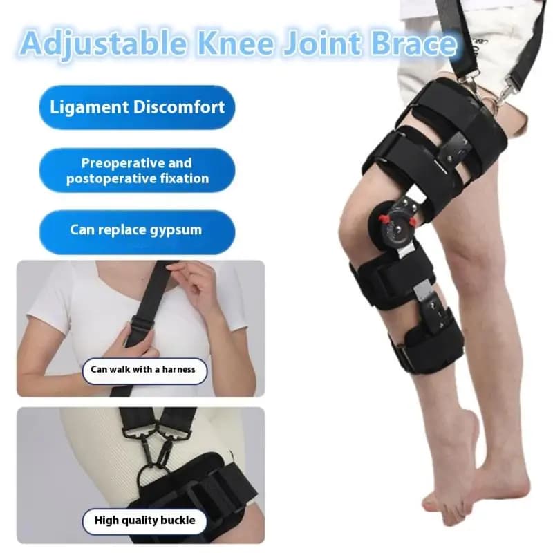 Stabilizzatore di supporto ortopedico dopo la chirurgia Ginocchiera incernierata regolabile Fissaggio dell'articolazione del ginocchio Stabilizzatori per il recupero delle gambe