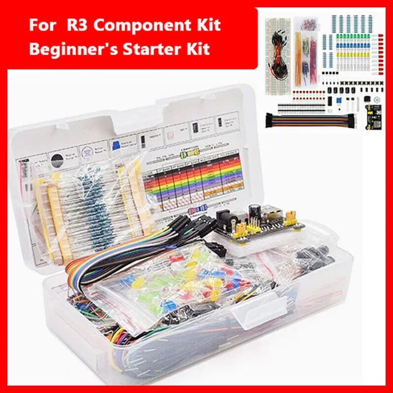 Electronic components Electrolytic condenser resistance led breadboard kit 830 MB-102 holes for UNO R component package Beginner start