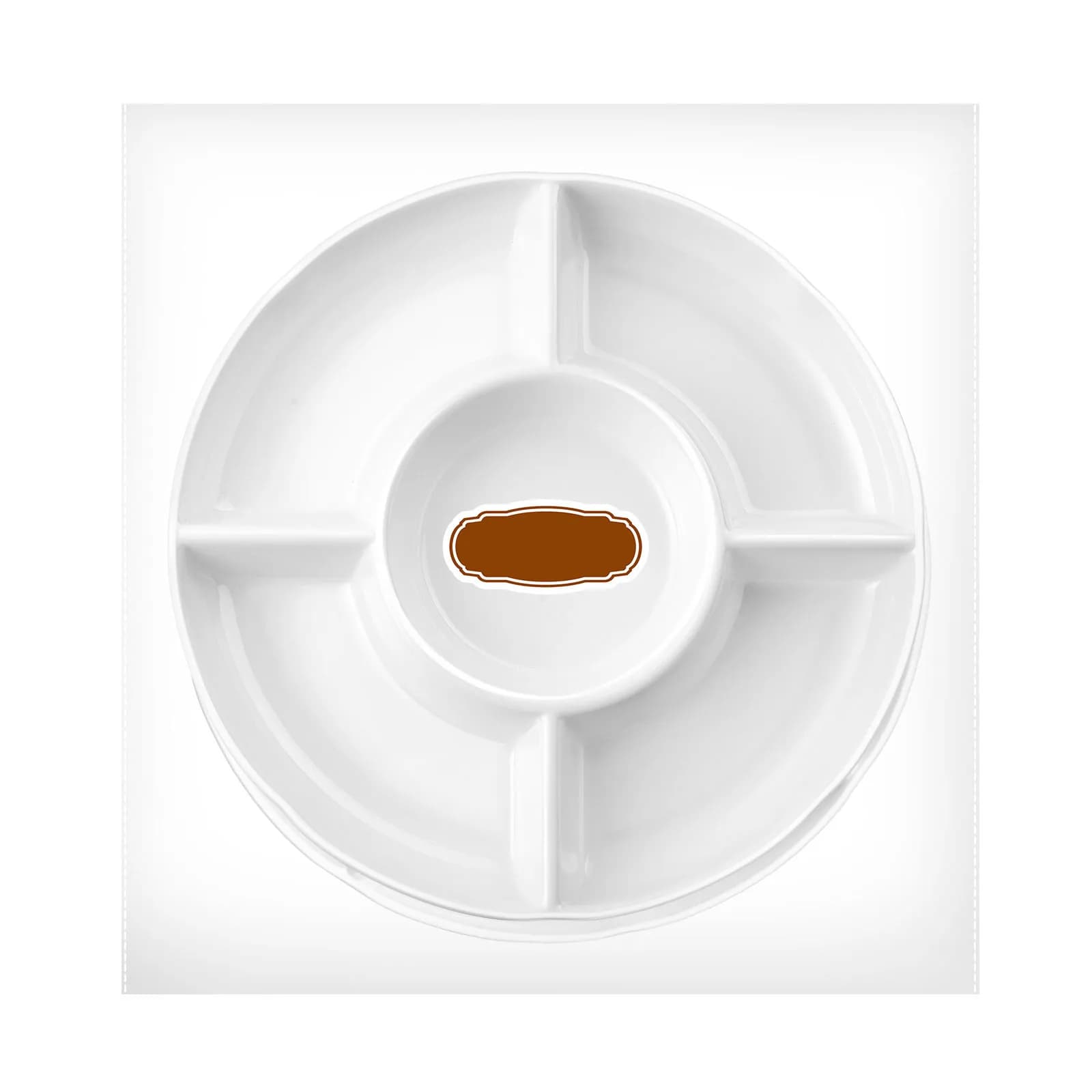 Set di 2 Vassoi Divisi a 5 Scomparti, Piatto per Snack dal Design Moderno ed Elegante per Conservare Frutta, Noci, Alimenti Secchi, Antipasti per Feste