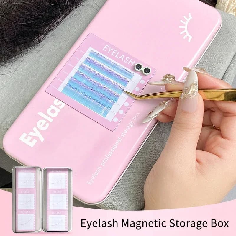 Magnetic Fin Eyelash Box, Storage Tool for Extension Eyelashes, Magnetic Stripes for Eyelashes, Magnetic Hair Band