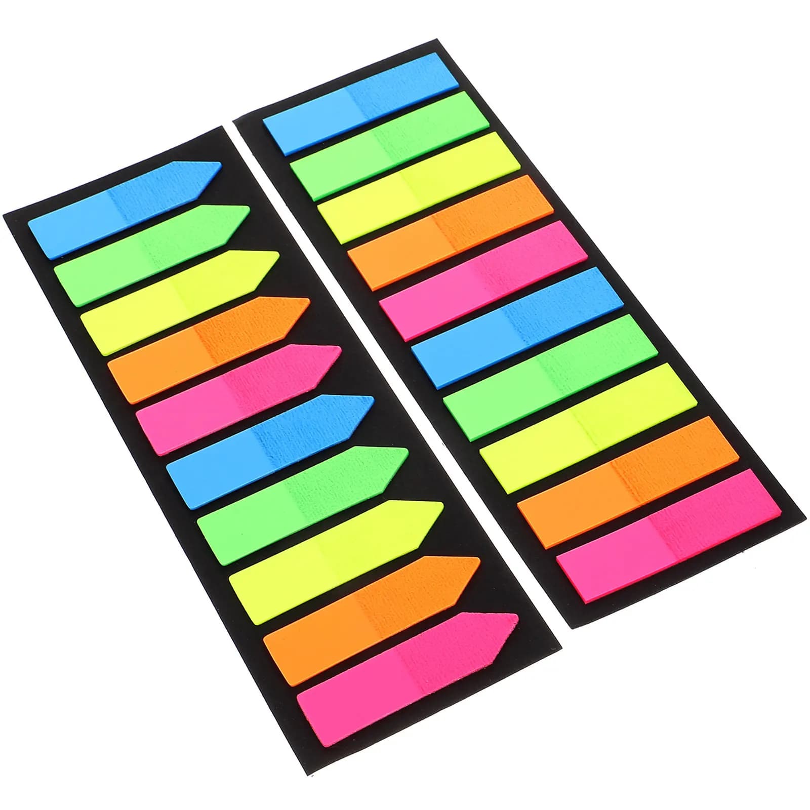 2 Set di Etichette Adesive Fluorescenti Scrivibili, Segnapagina Colorati per Libri, Agende, Documenti, Appunti di Studio, Organizzazione del Lavoro