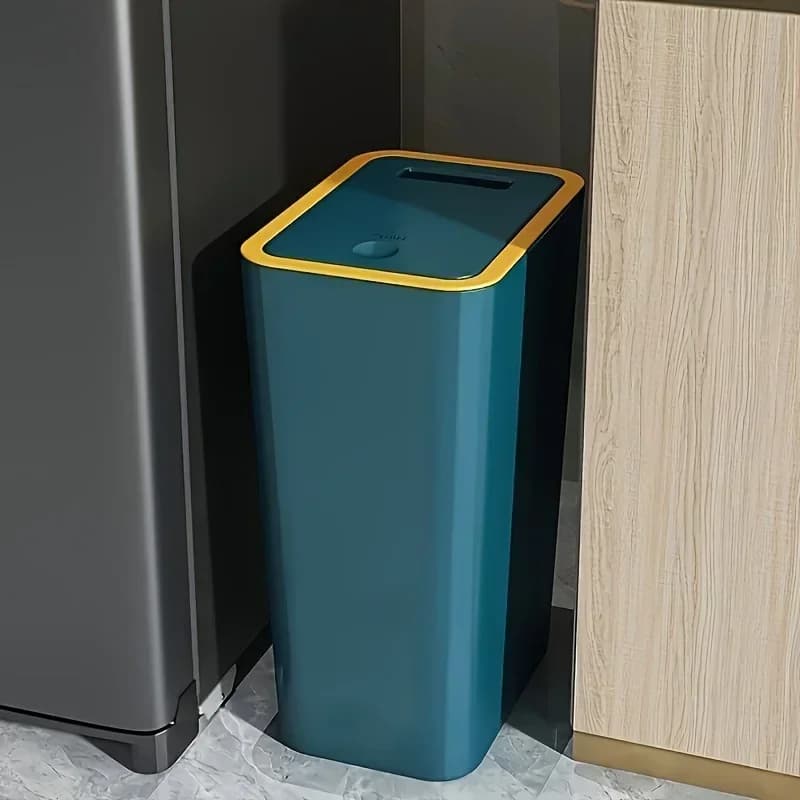 Cestino Antiodore con Design Moderno One-Touch, Contenitore Durevole in Plastica per Bagno e Cucina, Salvaspazio e a Prova di Perdite