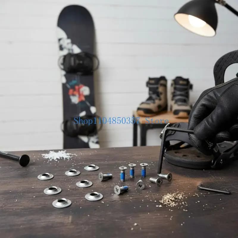 5asd 8PCS Set viti universali per attacchi per snowboard con impugnatura antiscivolo Installazione semplice adatta a più