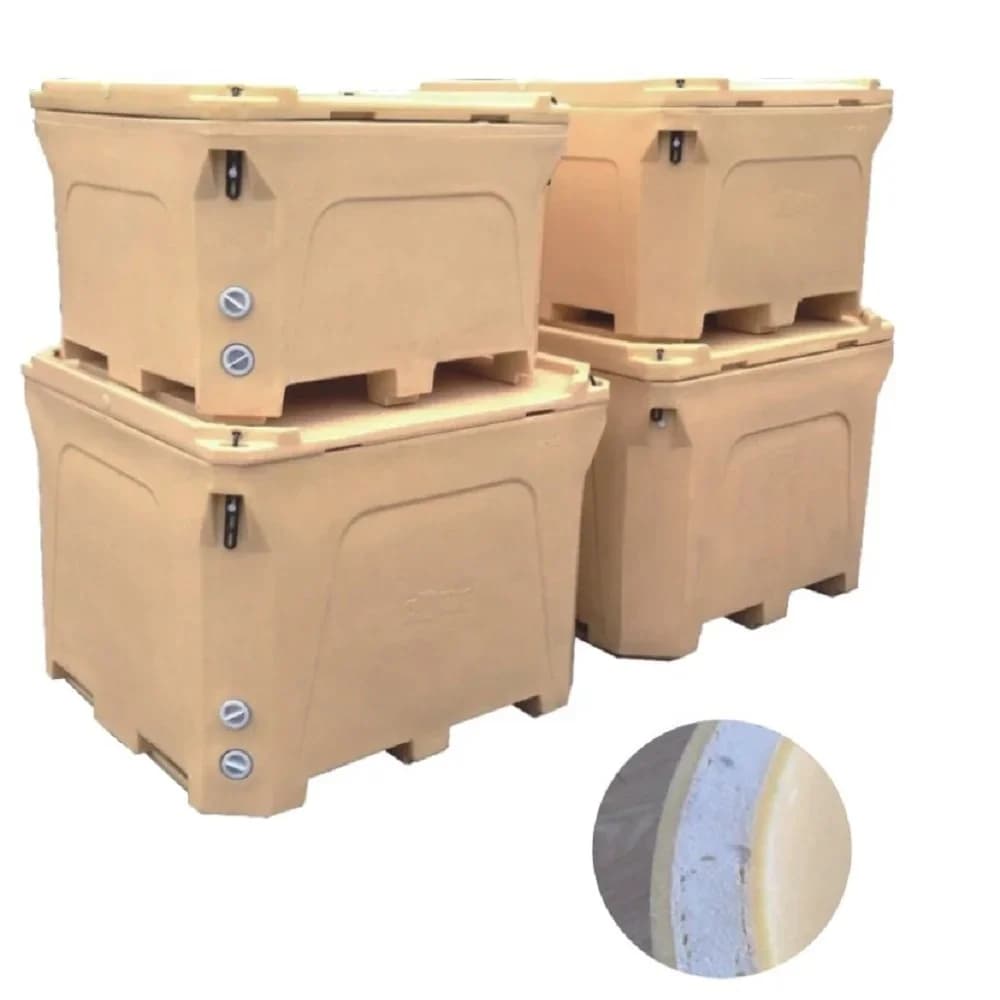 2026 1000L Large Insulated Plastic Container with Lid Fish Turtle Farming Industry Crate for Food Transportation Fishing Tackle
