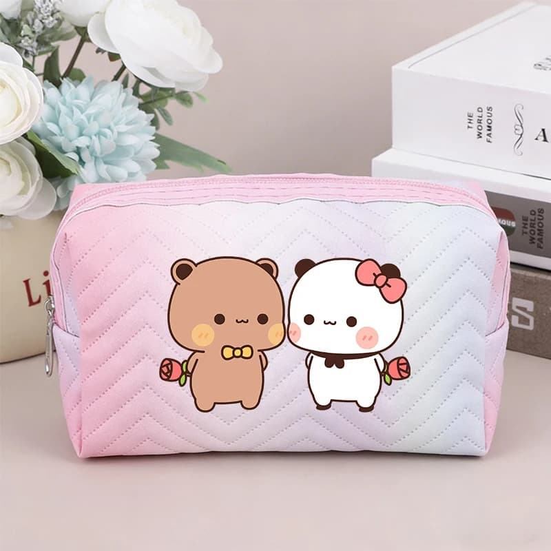 Bubu Dudu Good-looking Makeup Pouch for Women Anime Cartoon Cute Bear Printed Cosmetic Bag Students Portable Fashion Washing Bag