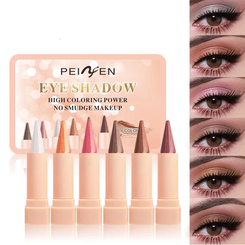 6 stick di ombretto, impermeabili e a lunga tenuta, non lasciano macchie e non rimuovono facilmente il trucco, il miglior regalo per le ragazze