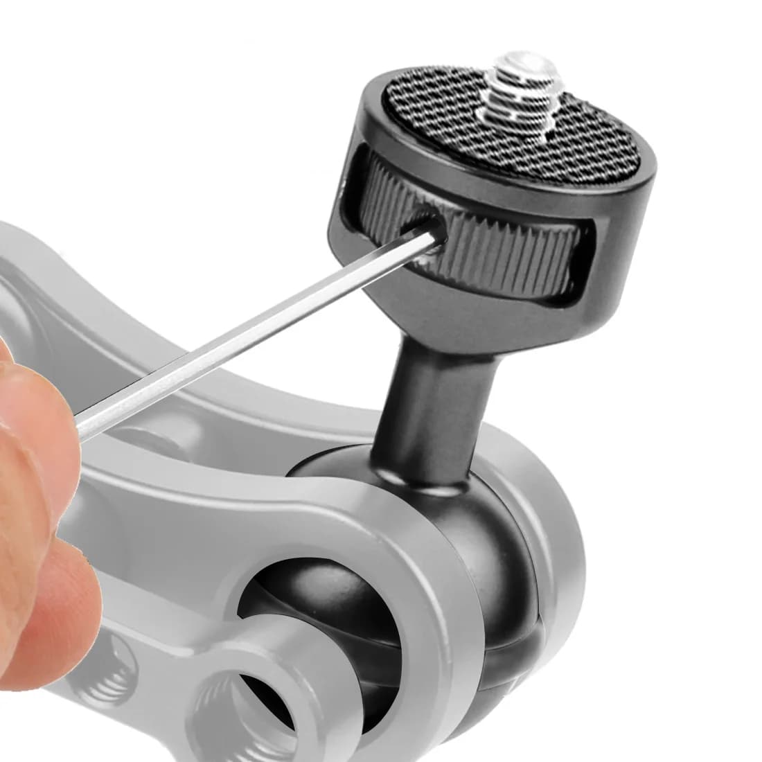 Upgrade 1 inch Tripod Head Sphere 1/4 Screw Adapter Support 360 ° Swivel Support for GoPro Hero 13 12 11 10 9 Camera Light Monitor