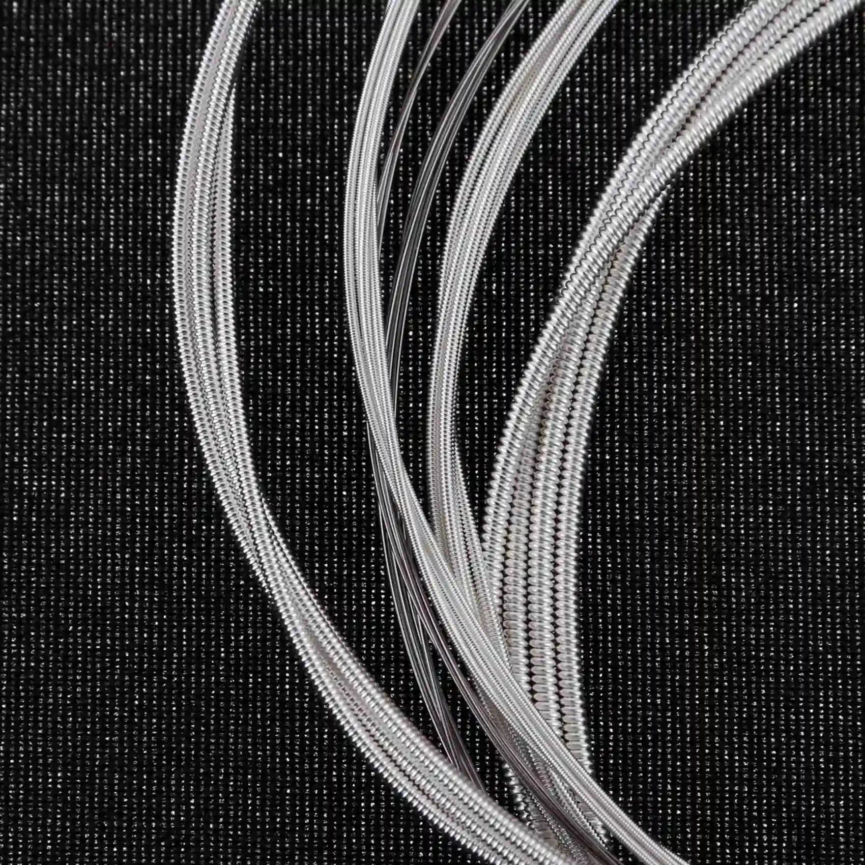 SLQZT 6 pz/set Corde Per Chitarra Acustica Speciale Argento Placcato Anti-Ruggine Nucleo Esagonale + 8% Nichel Extra Leggero TX620-S