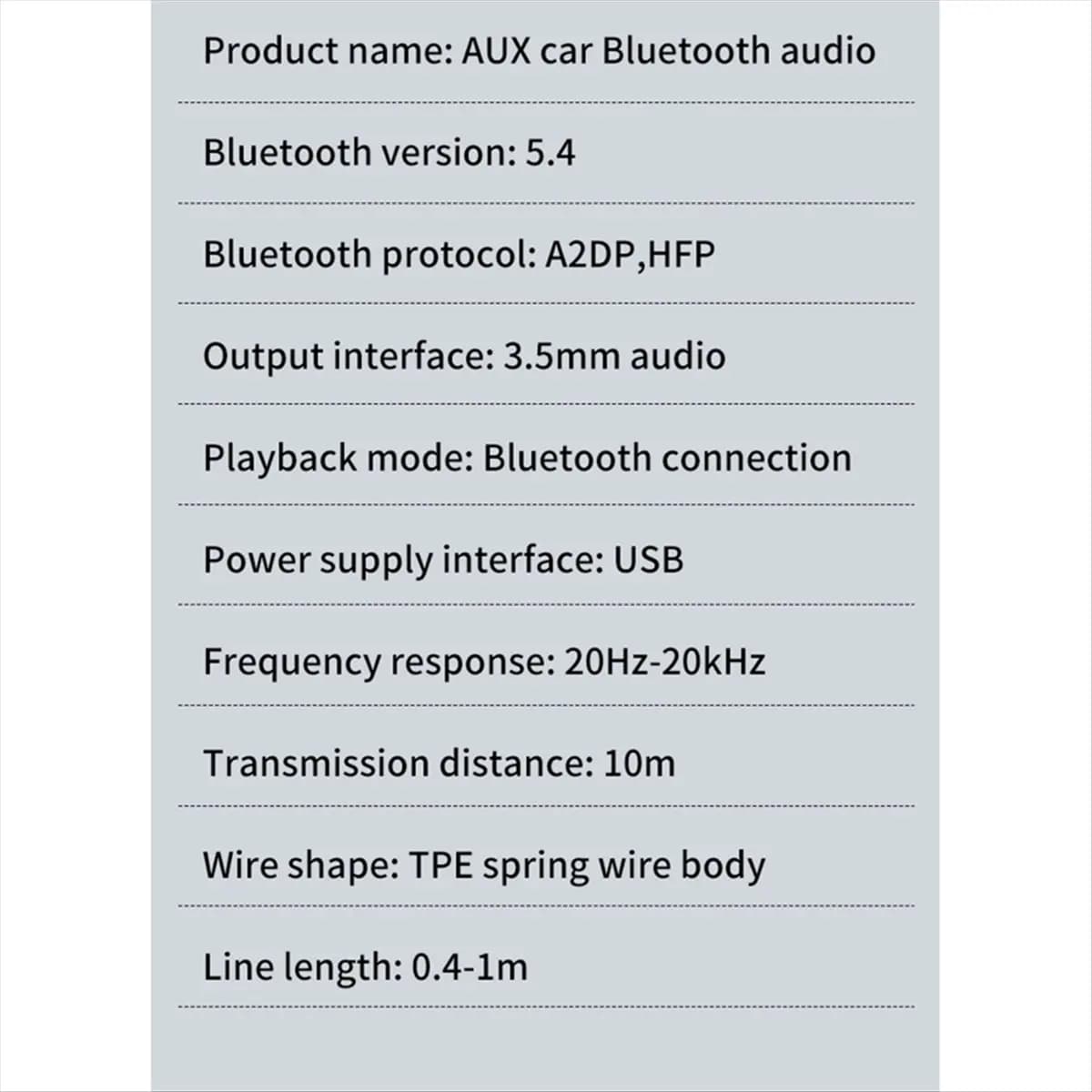 DTC5 AUX Car Bluetooth 5.4 Receiver Bluetooth Converter Adapter Old Audio Upgrade Bluetooth Wireless Receiver