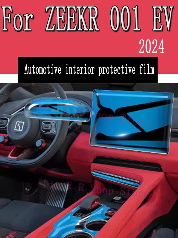 For ZEEKR 001 EV 2024 Change Panel Navigation Screen Interior Automotive TPU Protective Cover Film Anti-Graffio Adhesive