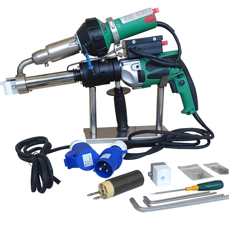 Estrusore di plastica portatile/pistola saldatore per estrusione di saldatura per tubi HDPE/saldatore per estrusione di plastica ad aria calda per tubi in PP/PE, geomembrana