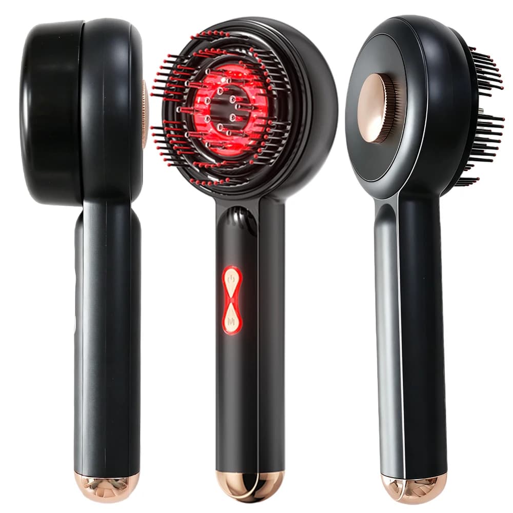 Upgrade 2 in 1 Electric Scalp Massage Comb Multi Purpose Home Salon Hair Care Tool For Combing Massage Essential Oil Application