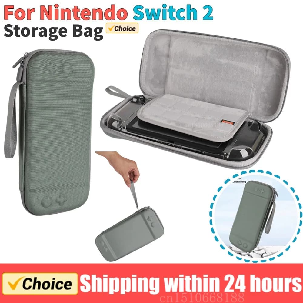 Custodia da trasporto portatile per Switch 2 Borsa da viaggio Accessori guscio rigido Custodia protettiva antipolvere con 10 slot per carte da gioco
