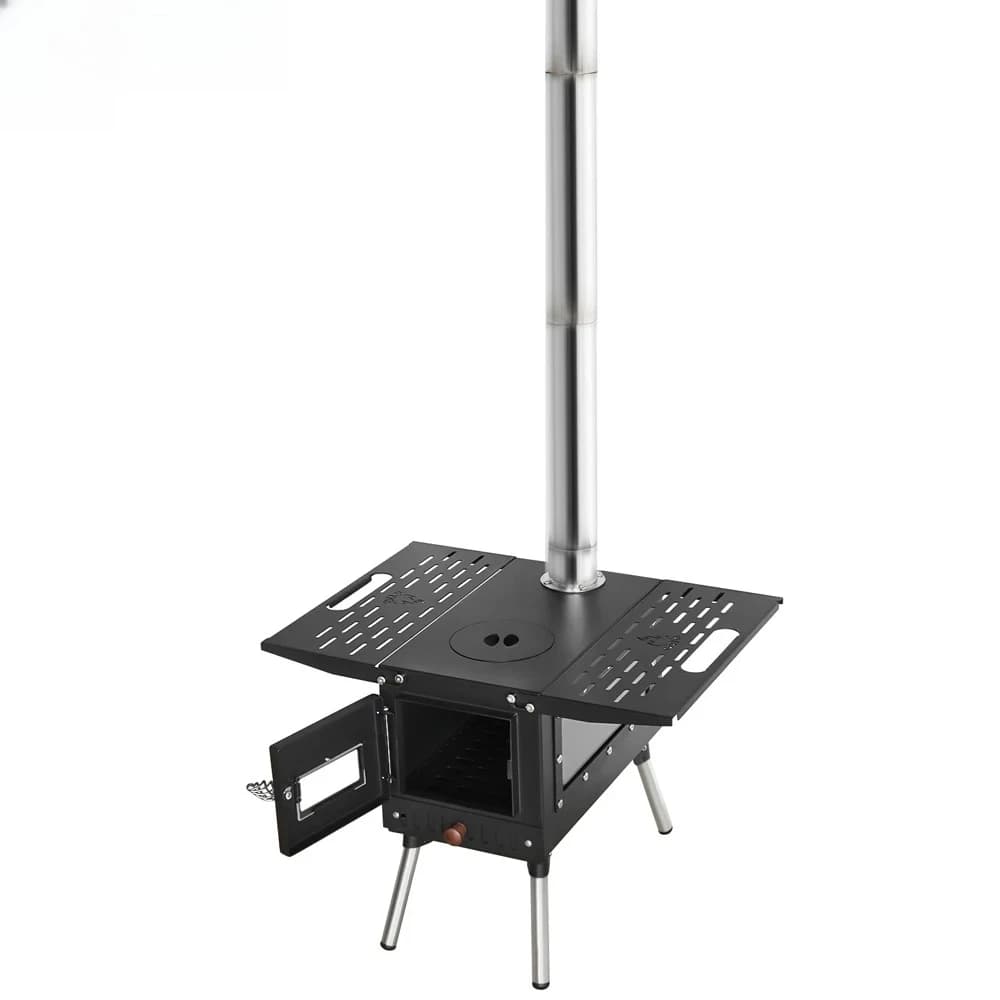 Stufa a legna portatile da 10 kg per cucinare all'aperto, campeggio, picnic, spiaggia, riscaldatore da esterno.