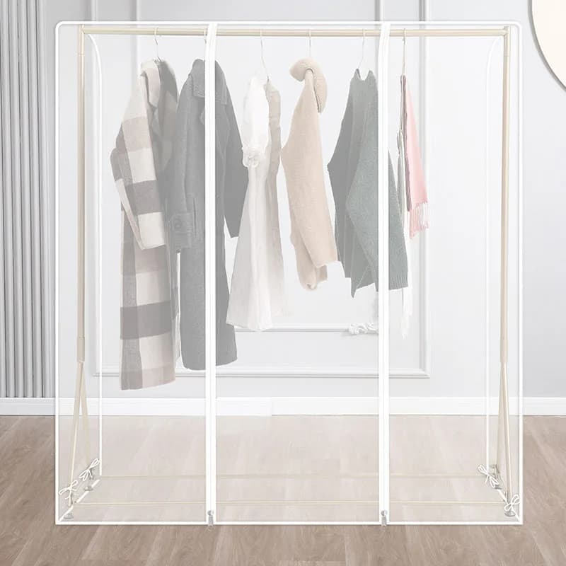Copertura antipolvere per vestiti in PEVA addensato copertura antipolvere per abbigliamento completamente avvolta con cerniera borse antipolvere per appendiabiti da pavimento per camera da letto di casa