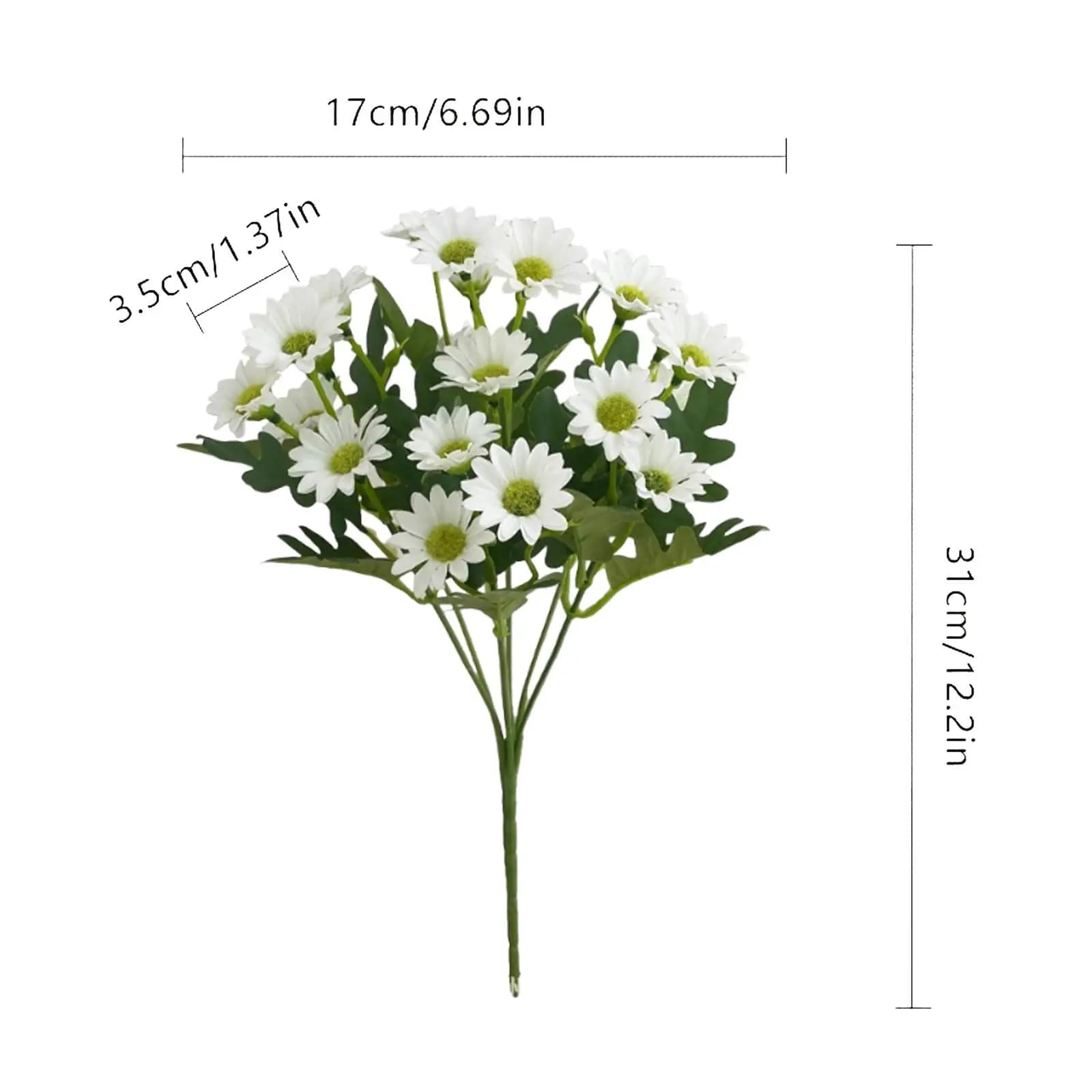 10 mazzi di fiori di margherita, piante finte riutilizzabili, per matrimoni, primavera, estate, portico