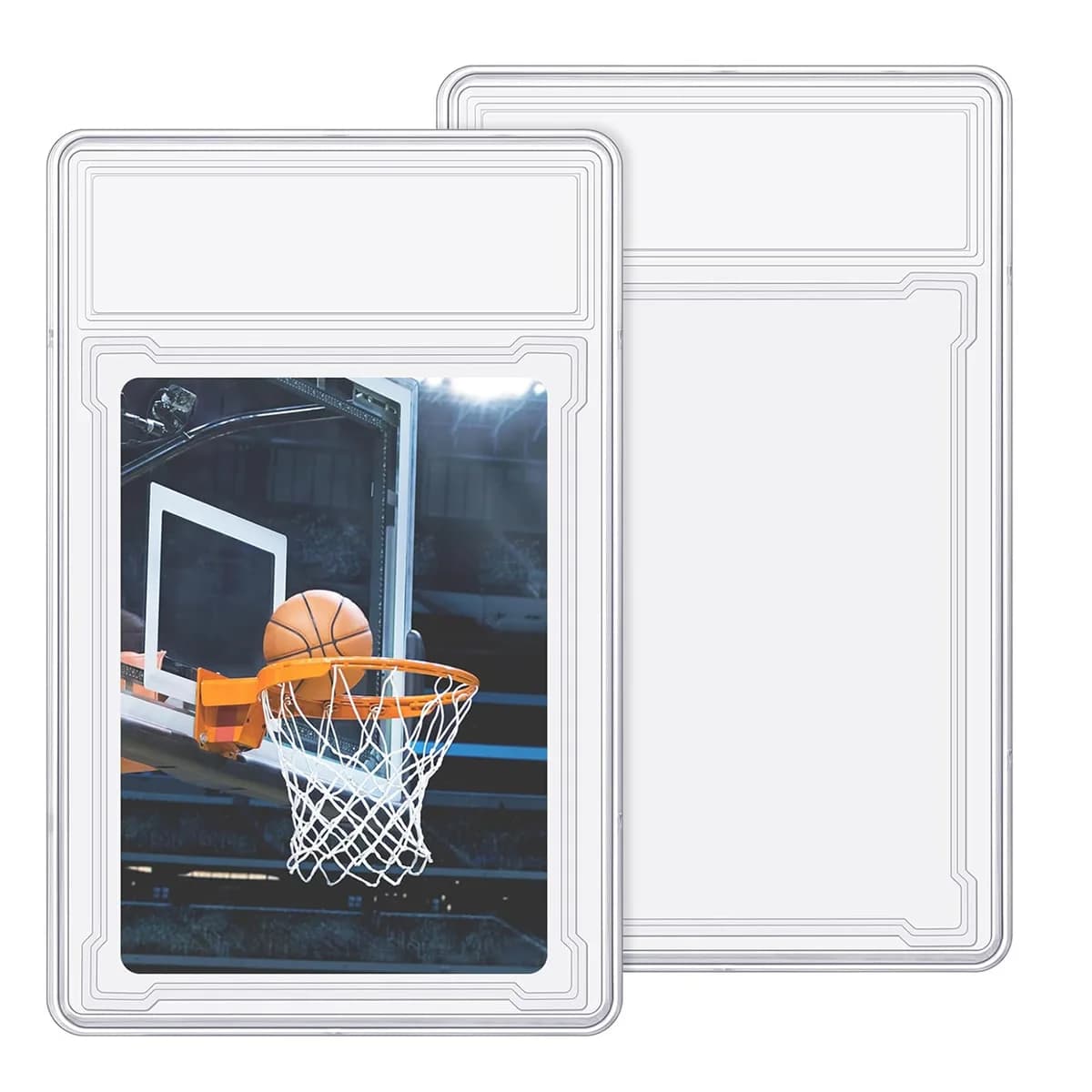Porta carte classificato in acrilico per protezioni commerciali Etichetta in plastica dura Posizione adatta lastra per carta Yugioh sportiva da baseball Pokemon