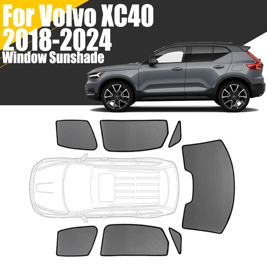 Parasole magnetico personalizzato per finestrino dell'auto per Volvo XC40 2018 - 2024 parabrezza anteriore in rete per tende 2019 2020 2021 2022 2023