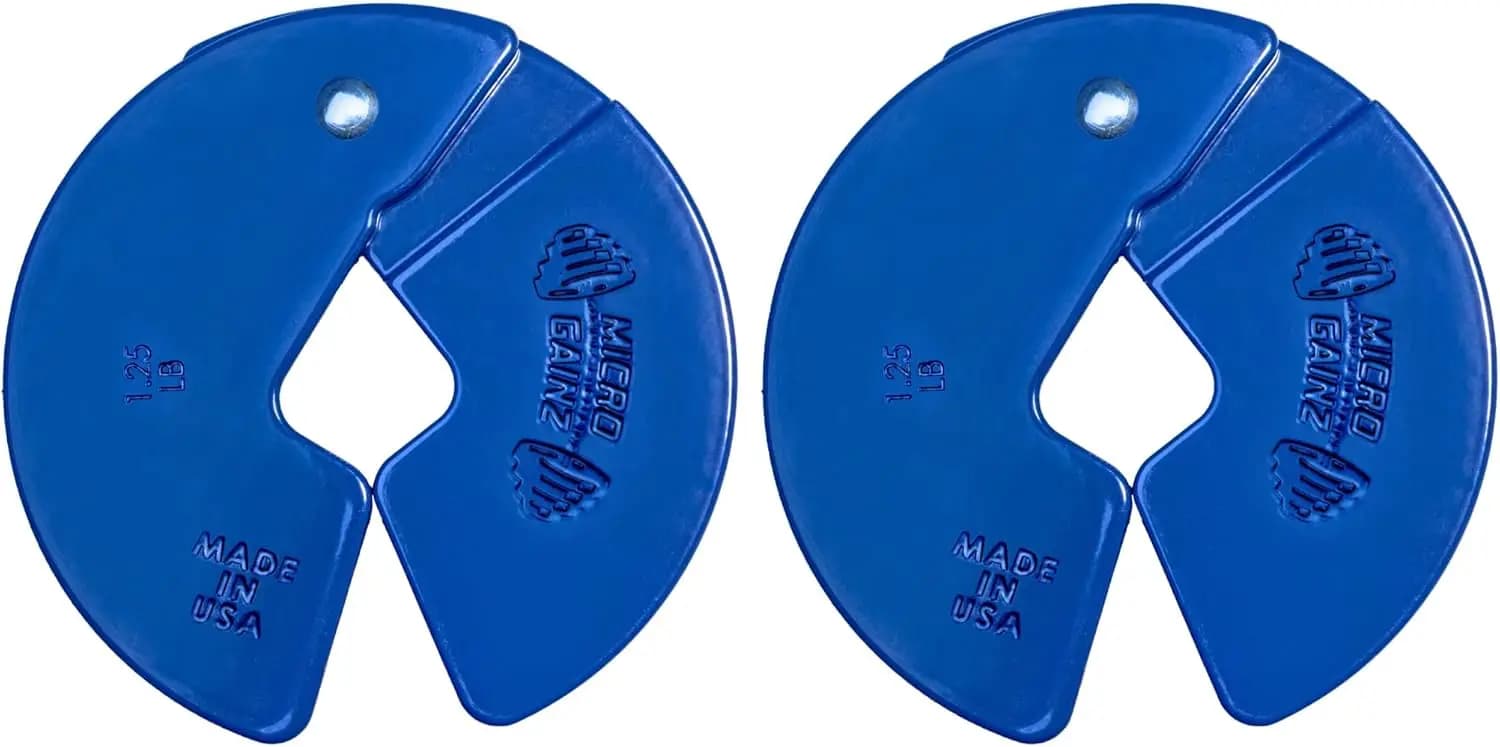 Set of 2 1.25 lb weight plates, Micro fractional weights for Strength Training, Made in USA