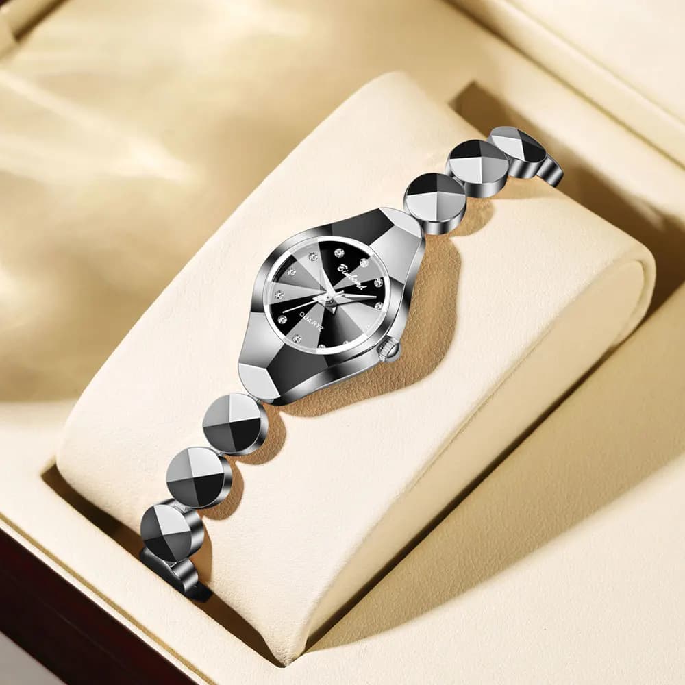 Orologio da polso da donna di lusso elegante orologio in acciaio legato impermeabile per bracciale da donna con quadrante piccolo orologi da donna al quarzo Reloj