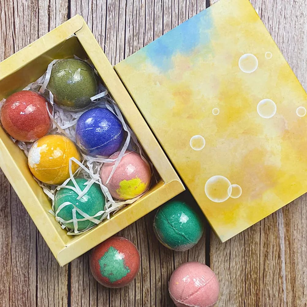Set of Pediluvian Bath Balls, Natural Exfoliating Salts, Soft Skin, Alleviano la Fatica, Favor Circularity, for Bath and Shower