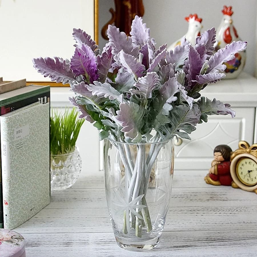 Artificial plant in velvet shaped rabbit leaf, decoration for home and office, vase, outdoor garden, Valentine's Day, wedding, bride, photo gift DIY