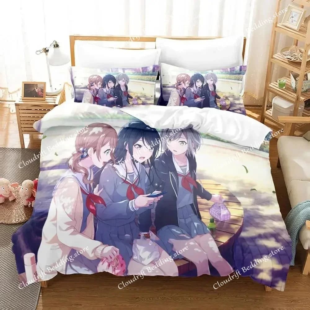 Anime Project SEKAI Hoshino Ichika Set di biancheria da letto per ragazzi e ragazze, copripiumino, federa, letto per bambini e adulti026