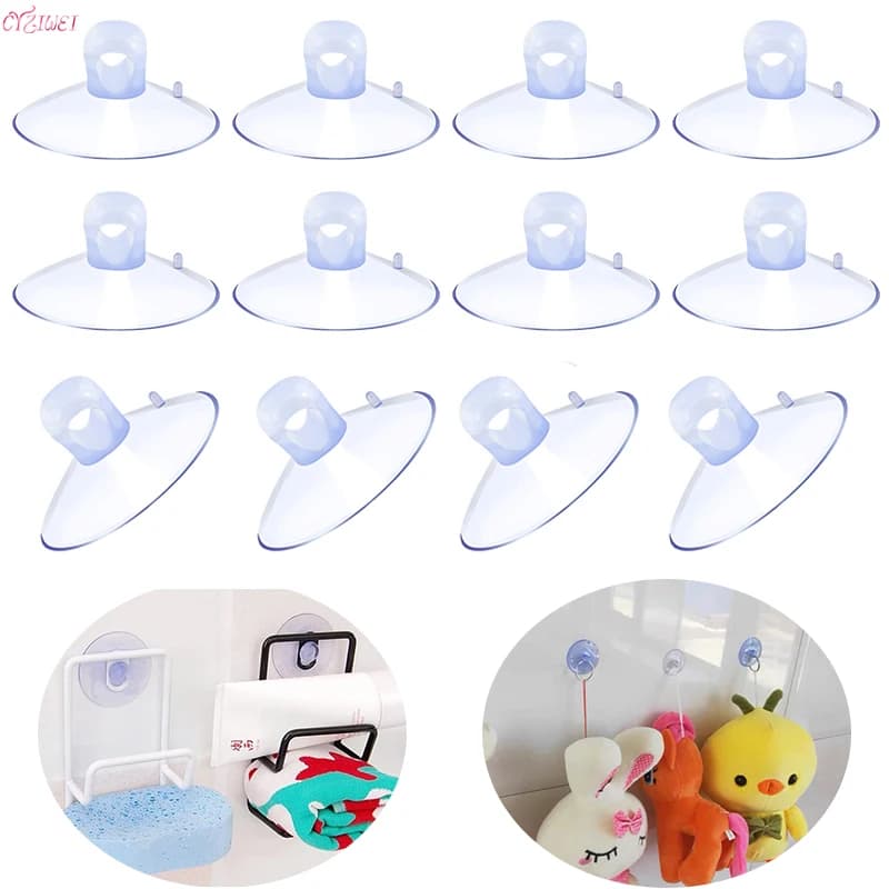 10/20 pz 35mm Trasparente Ventosa Potente Vuoto Testa di Fungo Ventose Gancio A Parete Cucina Bagno Auto di Nozze Decorazione di Vetro