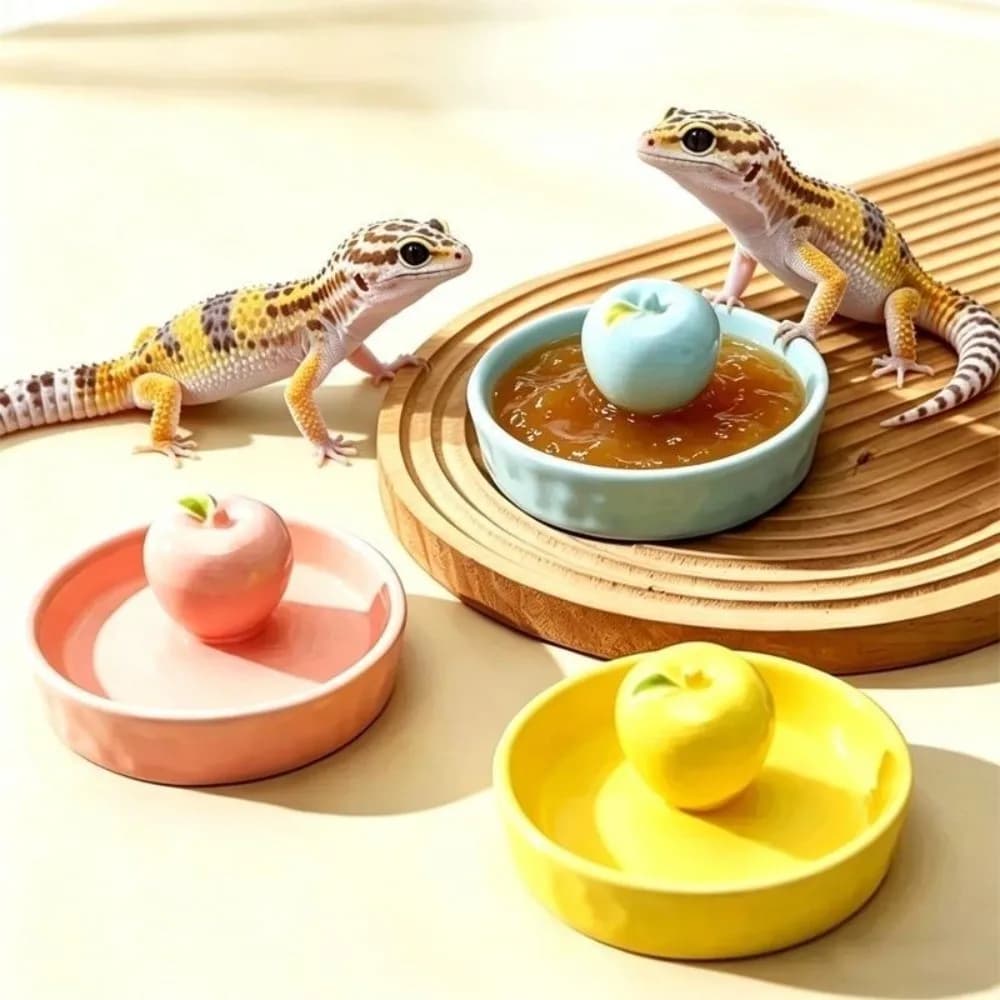 Ciotola in Ceramica Anti-Ribaltamento per Animali Domestici, Antiscivolo e Resistente ai Morsi, Ciotola per Acqua per Criceti, Vassoio per Cibo per Rettili con Bocca Larga e Finitura Liscia
