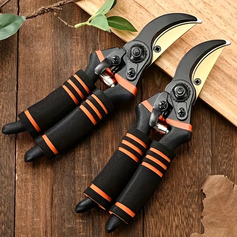 Titanium bypass pruning garden shears, professional bypass titanium shears from 8.5" (T13) - Super sharp premium garden shears