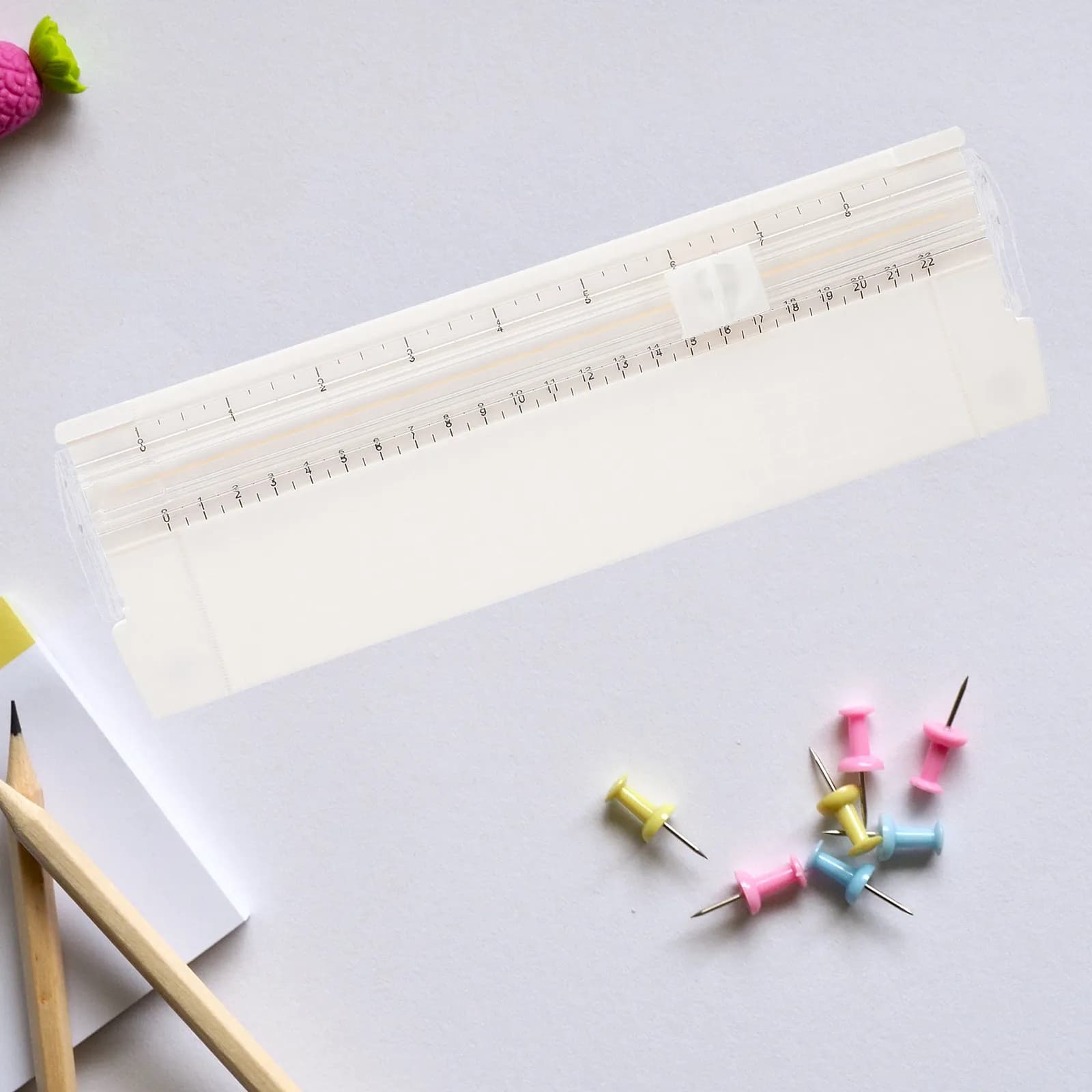 Taglierina per Carta Piccola di Alta Qualità in Plastica, Taglierina Manuale per Scrapbooking, Foto, Progetti Scolastici, Leggera e Pratica