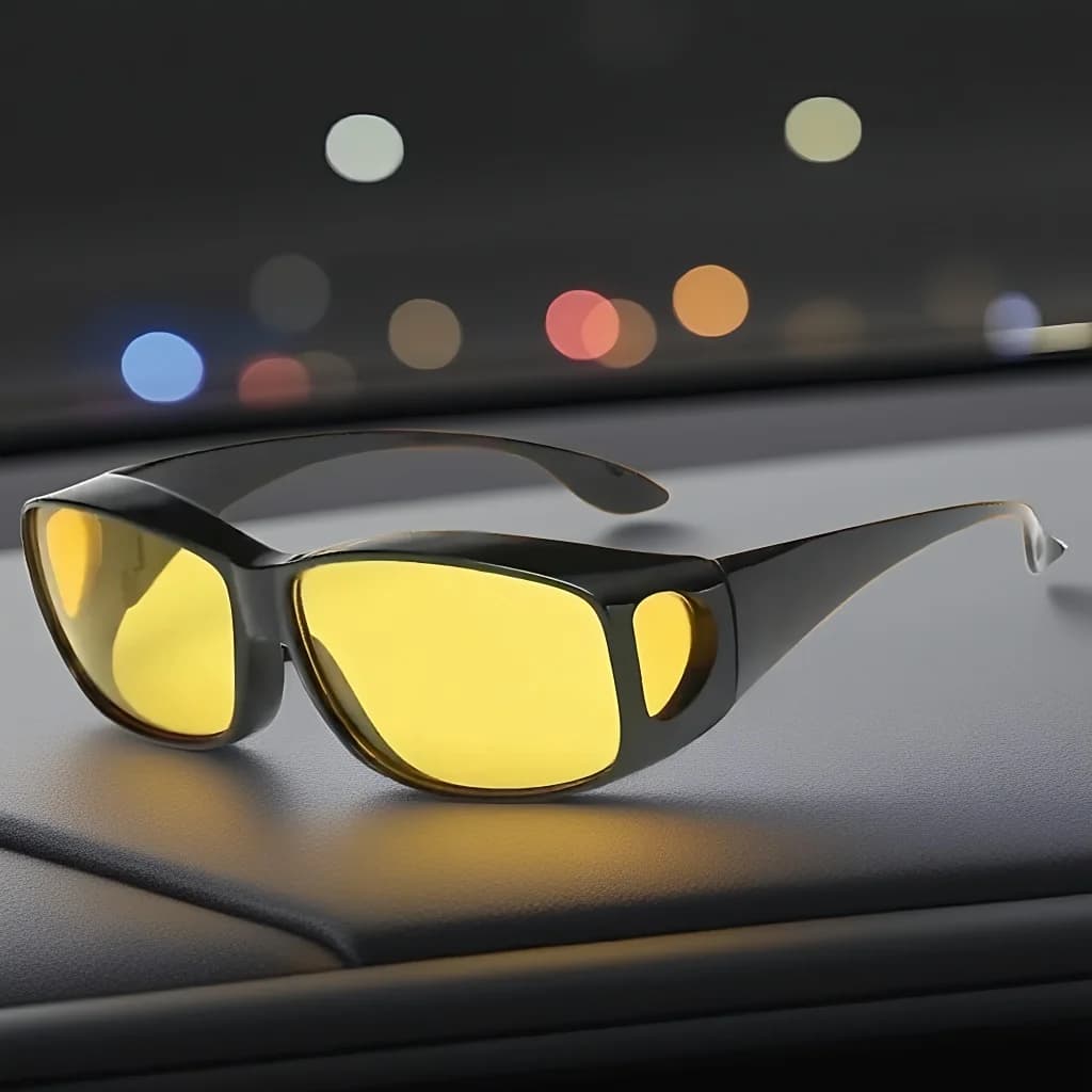 Occhiali da Sole per Guida Notturna, Occhiali per Conducente, Occhiali Unisex con Protezione UV, Regalo