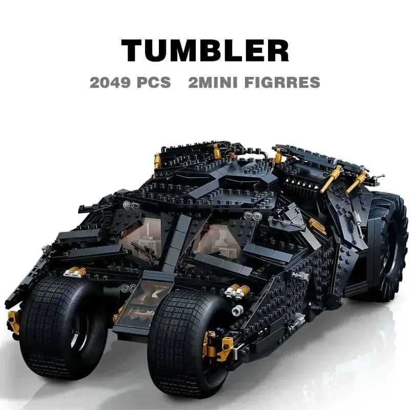 Edizione da Collezione 2049 pz. Chariot Dark Knight Batmobile Compatibile con 76240 Mattoncini da Costruzione per Bambini Regali di Compleanno