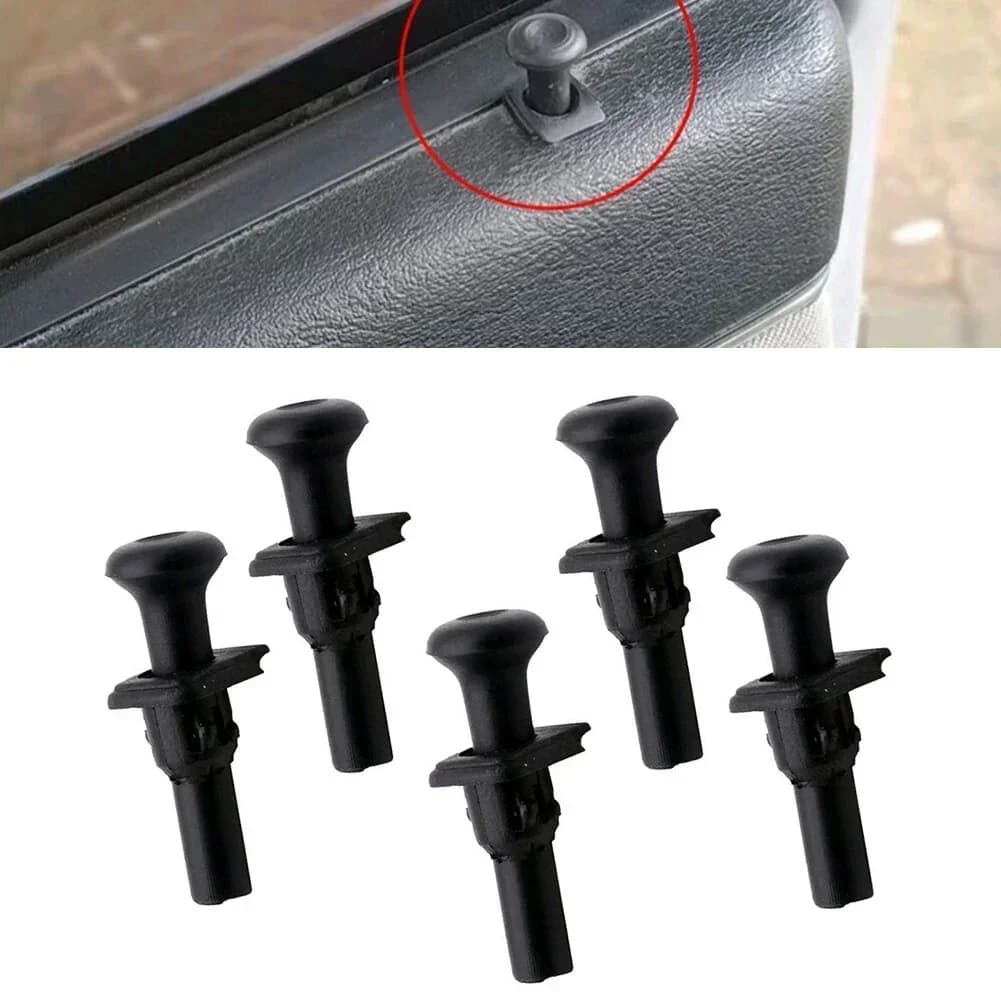 5 Set Perni di bloccaggio della porta in plastica per auto Perno di bloccaggio Manopola a vite per Golf Mk2 Mk3 191837187 Perni di chiusura per serratura di sicurezza automatica\][l;