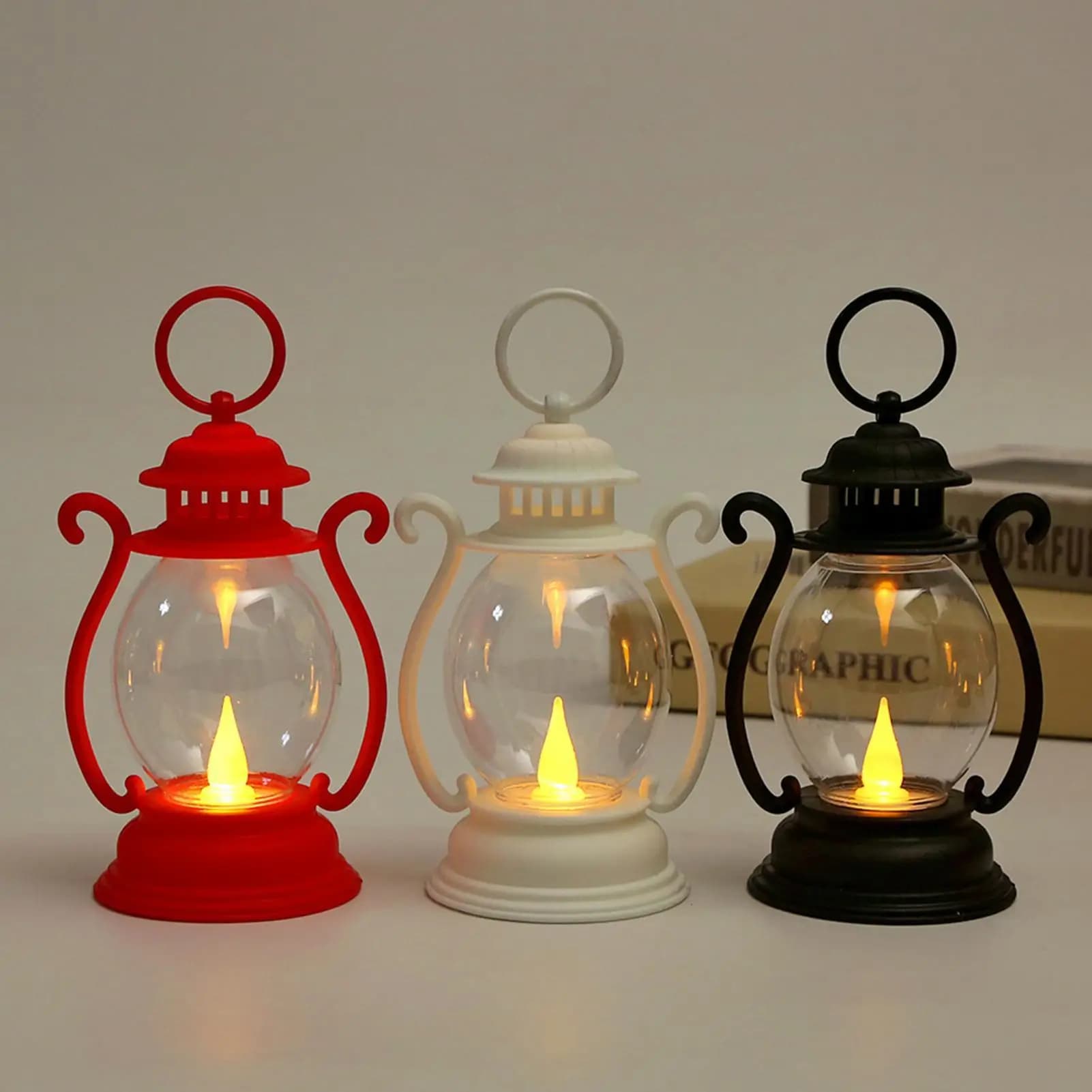 Lampada portatile retrò a LED Lanterna da campeggio esterna Lampada da scrivania Lampada da tenda alimentata a batteria Decorazione da giardino Luci notturne