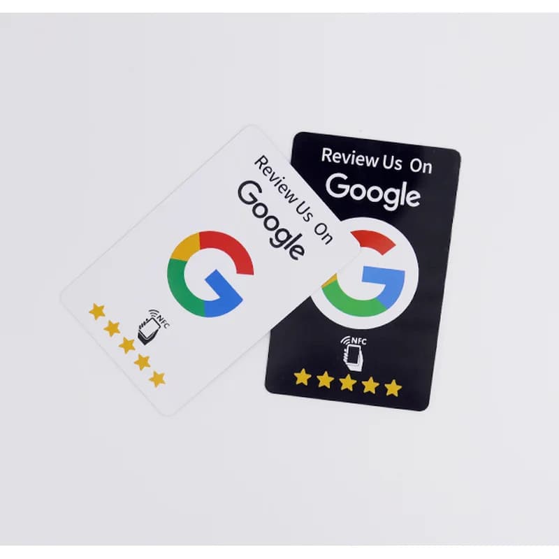100Pcs Black Reusable Google Review Tap NFC Card NTAG215 Premium Wear‑Resistant Matte Finish Review Us On Google User‑Friendly