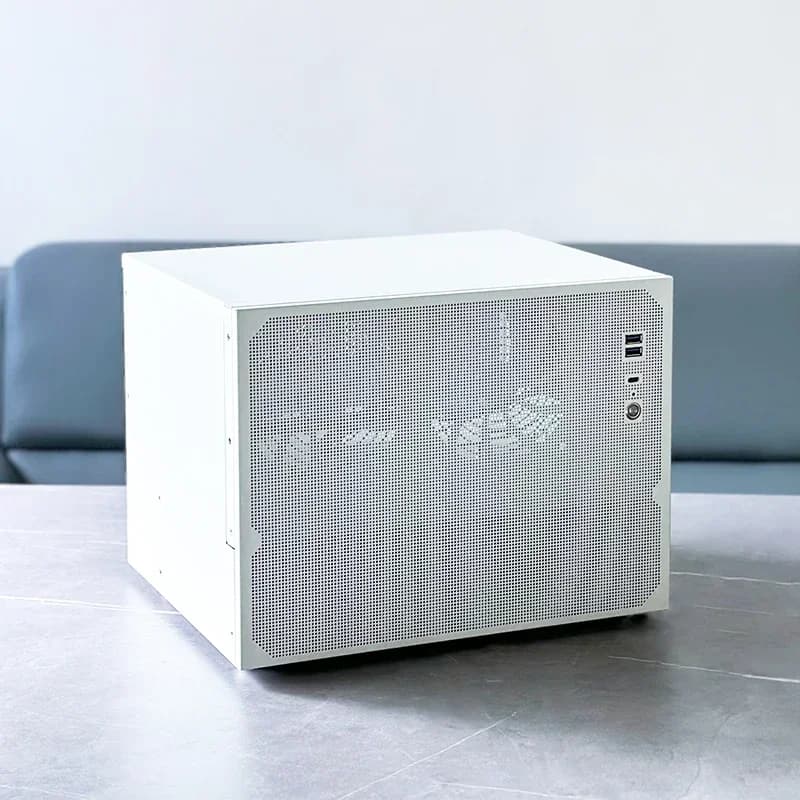 Fantastico telaio per server di archiviazione (NAS) collegato alla rete a 9 alloggiamenti Mini ITX ATX Tower Ventola di raffreddamento per case del computer Rack per PC desktop a 9 alloggiamenti
