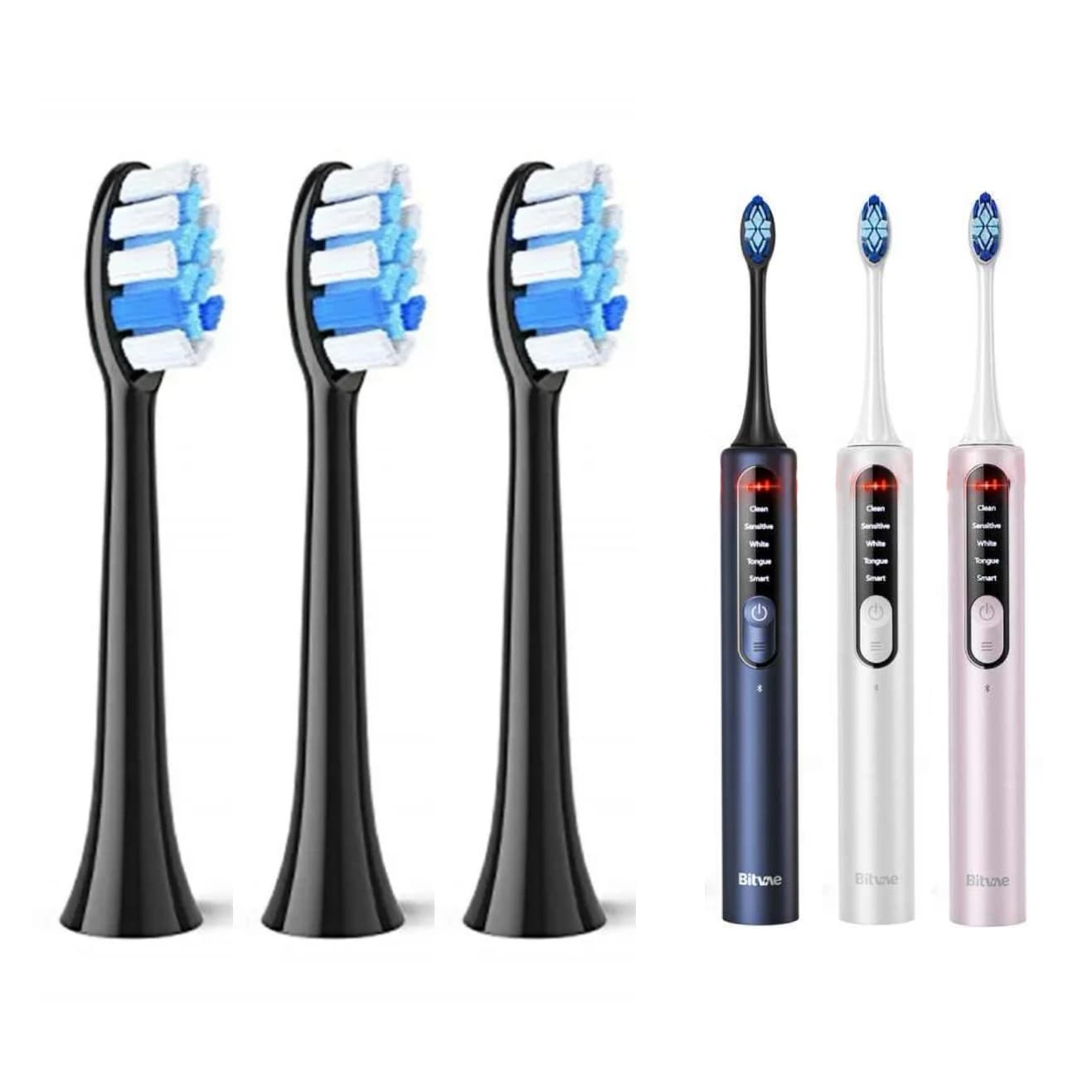 Replacement Toothbrush Heads For Bitvae S2 S3 Smart Electric Toothbrush Soft DuPont Bristles Nozzles