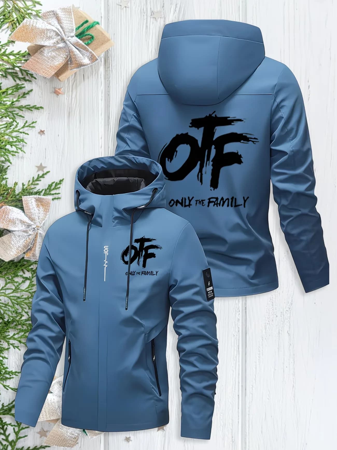 26 Men's Zip Hooded Jacket Waterproof Windproof Hiking Jacket Men Outdoor Hooded Coat Camping Climbing Trekking Windbreaker Male