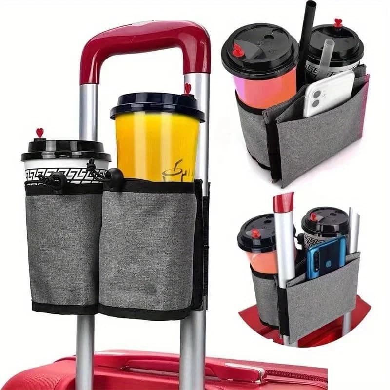 1pc coperchio per tazza per bagagli rimovibile coperchio per tazza per bevande portatile da viaggio carrello per bagagli portabicchieri portaoggetti multifunzionale