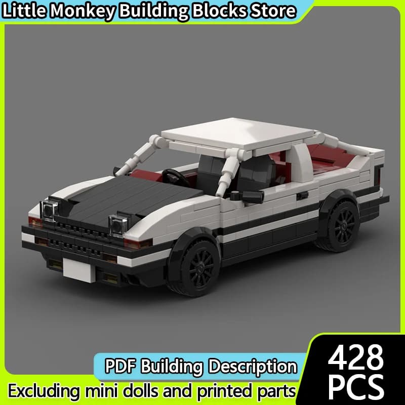 Speed Racing Car Model MOC Building Bricks AE86 Economy Sedan Modular Technology Children Holiday Gifts Assemble Toys Suit