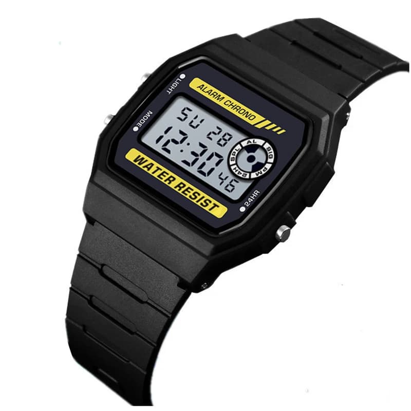 Orologio digitale semplice alla moda cinturino in PU impermeabile orologio elettronico a LED multifunzionale orologio sportivo da uomo all'aria aperta reloj hombre