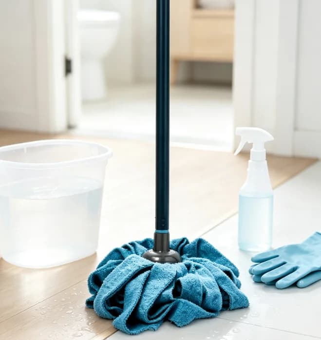 Great Value Microfiber Cloth Mop, Washable Reusable Dust & Wet Mop for Hardwood, Tile, Kitchen & Household Floor Cleaning