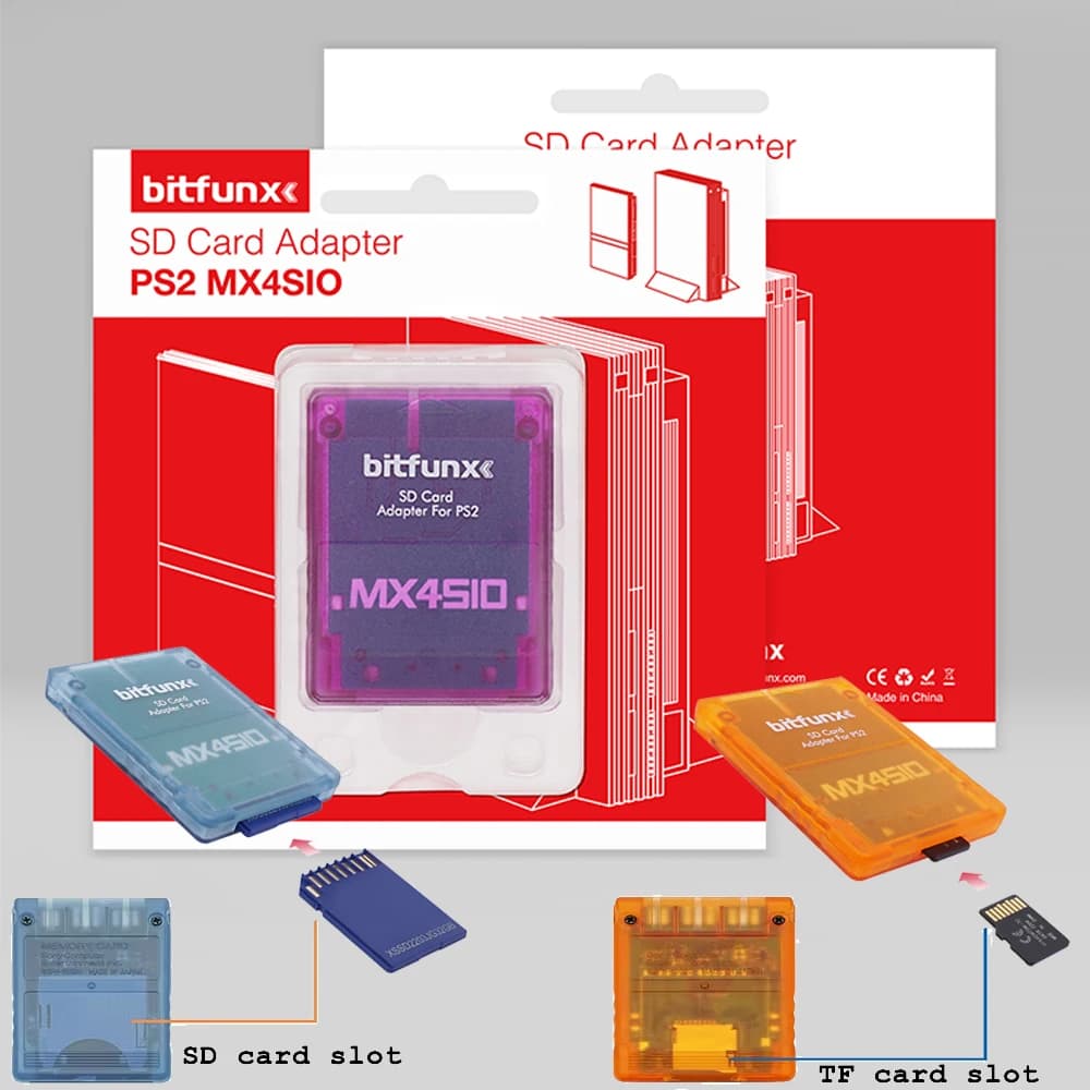 MX4SIO SIO2SD Adattatore per lettore di schede TF/SD per console di gioco Playstation2 PS2 Scheda di memoria di gioco